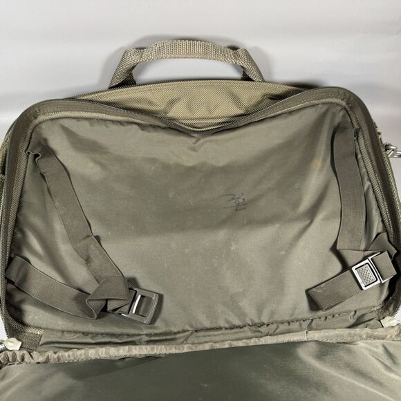 BRIGGS & RILEY Travelware Messenger Briefcase Shoulder Bag Green Nylon - Picture 5 of 8